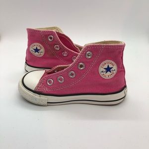 Pink Converse High Tops, Size 6